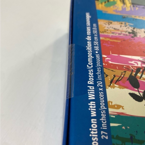 Milton Bradley Puzzle - 750 Pieces Gold Dore - Composition With Wild Roses- New! - Picture 9 of 10